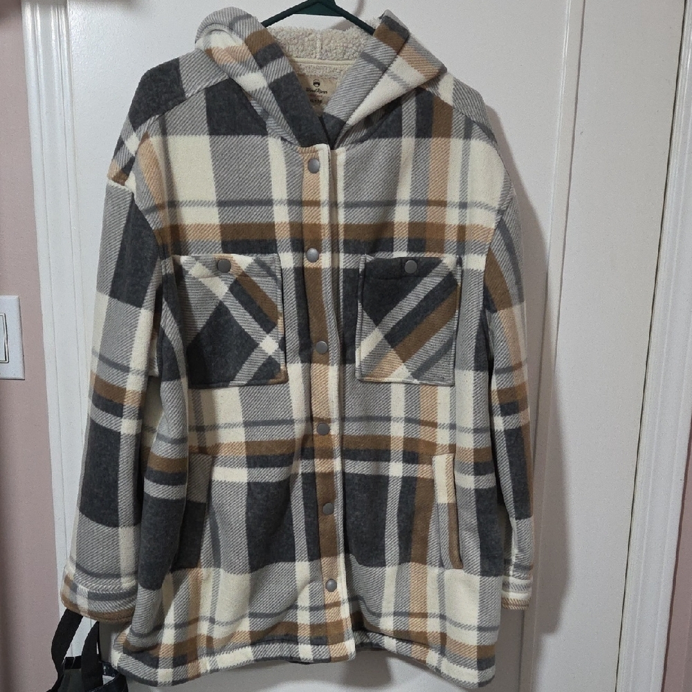 Plaid Hooded Women's Jacket